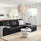 3-місний диван IKEA KIVIK КІВІК, з кушеткою, ГРАНН, Бомстад чорний, 894.431.84 - зображення 4