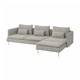 4-місний диван IKEA SÖDERHAMN, з кушеткою, Viarp бежевий, коричневий, 995.344.28 - зображення 2