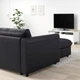 Угловий диван IKEA VIMLE ВІМЛЕ, 5-місний, з кушеткою, ГРАНН, Бомстад чорний, 393.067.64 - зображення 8
