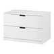 Тумба із шухлядами IKEA NORDLI НОРДЛІ, 2 шухляди, білий, 80х54 см, 992.394.94 - изображение 1