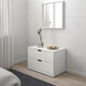 Тумба із шухлядами IKEA NORDLI НОРДЛІ, 2 шухляди, білий, 80х54 см, 992.394.94 - изображение 4