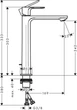 Смеситель для раковины HANSGROHE REBRIS E CoolStart (72581670) черный/матовый - изображение 2