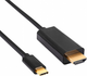 Kabel Akyga USB Type-C - HDMI 1.8 m Black (AK-AV-18) - obraz 2