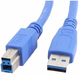 Kabel Gembird USB Type-A - USB Type-B M/M 0.5 m Blue (CCP-USB3-AMBM-0.5 m) - obraz 1