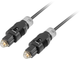 Kabel optyczny Lanberg TosLink M/M 1 m Black (CA-TOSL-10CC-0010-BK) - obraz 1