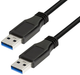 Kabel Logilink USB Type-A - USB Type-A 3 m Black (4052792001037) - obraz 1