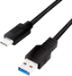 Kabel Logilink USB 3.2 Gen1x1 USB Type-A- USB Type-C 0.15 m Black (4052792055153) - obraz 1