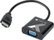 Adapter Techly HDMI - VGA Black (8059018361902) - obraz 1