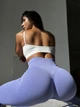 Спортивные женские леггинсы EASY с эффектом Push Up для фитнеса и йоги Бесшовные Однотонные L Лавандовые (XA08LL) - изображение 4