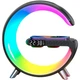 Настольная смарт лампа-ночник G-Smart Light Sound Machine RGB 15W с беспроводной зарядкой и Bluetooth-колонкой Чорна (SLSMbl) - изображение 1