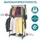 Вешалка Double Pole BIG WJF вешалка-стойка для одежды двойная + место для обуви Серебристая (12786) - изображение 2