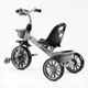 Дитячий триколісний велосипед Best Trike BS-18125 з EVA колесами, фарою, музикою та світлом, 2 кошики, Сірий - зображення 2