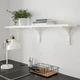 Полиця навісна IKEA BERGSHULT БЕРГСХУЛЬТ / RAMSHULT РАМСХУЛЬТ, білий, 120х20 см, 993.254.77 - изображение 2