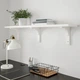 Полиця навісна IKEA BERGSHULT БЕРГСХУЛЬТ / RAMSHULT РАМСХУЛЬТ, білий, 120х20 см, 993.254.77 - изображение 8