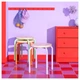 Табурет IKEA DOMSTEN, бузковий, сосна, 605.543.80 - изображение 4