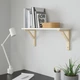 Полиця навісна IKEA BURHULT / SANDSHULT, білий, осика, 59 х 20 см, 093.259.81 - изображение 2