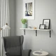 Полиця навісна IKEA BERGSHULT / KROKSHULT, білий, антрацит, 120х20 см, 593.260.54 - изображение 7