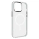 Чехол для Apple iPhone 15 Pro Max, Unit MagSafe, Белый, прозрачный, магсейф, противоударный, магнитный, панель-накладка с поддержкой MagSafe, с поддержкой беспроводной зарядки, TPU+PC, защита всего корпуса, ударостойкий, ArmorStandart (ARM69350) - изображение 1
