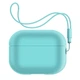 Силиконовый чехол для наушников Apple AirPods Pro 2 2022, Silicone Case with straps, бирюзовый, защитный кейс с ремешком, ультратонкий и легкий, полная защита, с подвеской, мягкий силикон, ArmorStandart (ARM68615) - изображение 1