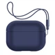 Силиконовый чехол для наушников Apple AirPods Pro 2 2022, Silicone Case with straps, синий, защитный кейс с ремешком, ультратонкий и легкий, полная защита, с подвеской, мягкий силикон, ArmorStandart (ARM68609) - изображение 1