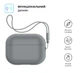 Силіконовий чохол для навушників Apple AirPods Pro 2 2022, Silicone Case with straps, сірий, захисний чохол з ремінцем, ультратонкий і легкий, повний захист, з підвіскою, м"який силікон, ArmorStandart (ARM68610) - зображення 2