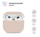 Силиконовый чехол для наушников Apple AirPods 3, Ultrathin Silicone Case, пудровый, защитный кейс, ультратонкий и легкий, защита от царапин и пыли, мягкий силикон, ArmorStandart (ARM60287) - изображение 2