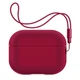 Силиконовый чехол для наушников Apple AirPods Pro 2 2022, Silicone Case with straps, бордовый, защитный кейс с ремешком, ультратонкий и легкий, полная защита, с подвеской, мягкий силикон, ArmorStandart (ARM68620) - изображение 1