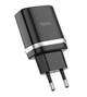 Адаптер мережевий Hoco Smart FCP / AFC C12Q |1USB, 3A, 18W, QC3.0| чорний - зображення 1