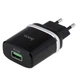 Адаптер мережевий Hoco Smart FCP / AFC C12Q |1USB, 3A, 18W, QC3.0| чорний - зображення 2