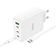 Адаптер сетевой HOCO Leader Type-C to Type-C Cable four-port (3c1a) fast charger set N31 |4Type-C/1USB, 100W/5A, PD/QC| белый - изображение 3