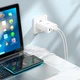 Адаптер сетевой HOCO Leader Type-C to Type-C Cable four-port (3c1a) fast charger set N31 |4Type-C/1USB, 100W/5A, PD/QC| белый - изображение 8