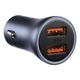 Адаптер автомобільний BASEUS Golden Contactor Pro Dual Quick Charger Car Charger |2USB, 5A/40W, QC| (CCJD-A0G) Grey - зображення 7