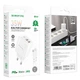 Адаптер мережевий BOROFONE Type-C to Lightning Cable Reacher dual Port charger set BN9 |2Type-C, 35W/3A, PD/QC| білий - зображення 9