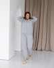 Спортивный женский костюм на байке cо штанами батальный Nicoletta 88977c 4XL Светло-серый - изображение 2
