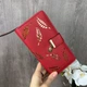 Качественный женский кошелек клатч, модный портмоне для девушек с листочками Красный - изображение 1