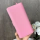 Качественный женский кошелек клатч, модный портмоне для девушек с листочками Розовый - изображение 4