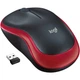 Мышь Logitech M185 Wireless, Black/Red, Refurbished - изображение 1