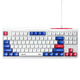 Проводная клавиатура INPHIC K9 с RGB подсветкой, подключение USB-TypeC, компактная, тихая, бело-синий (Ukr) - изображение 1