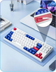 Проводная клавиатура INPHIC K9 с RGB подсветкой, подключение USB-TypeC, компактная, тихая, бело-синий (Ukr) - изображение 8