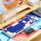 Проводная клавиатура INPHIC K9 с RGB подсветкой, подключение USB-TypeC, компактная, тихая, сине-белый (Ukr) - изображение 7