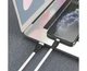 Кабель USB Hoco X53 Angel USB - Lightning Белый 118 медных проводов, ток до 2.4A пищевой силикон. Плоский силиконовый кабель для Apple - изображение 4