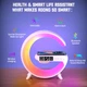Настільний світильник нічник з будильником Bluetooth колонка з бездротовою зарядкою та RGB підсвіткою - зображення 3