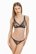 Комплект женский кружевной бюстгальтер с мягкой чашкой и стринги Felisiya Lingerie Черный 2007+221-170фр M - изображение 1