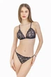 Комплект женский кружевной бюстгальтер с мягкой чашкой и стринги Felisiya Lingerie Черный 2004+204-170т019с S - изображение 1