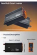 Інвертор Fchao 1000W 12V 220V Модифікований сінус PS1000W - зображення 2