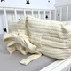 Кокон с плотным кокосовым матрасом Soft OMK молочный однотон - изображение 2