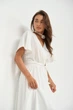 Женское белое платье миди с рукавами-бабочками FashionYouWant XXXL белый 43456778 - изображение 8