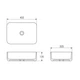Накладной умывальник 45 см раковина чаша Imprese BLACK EDGE i11097 - изображение 4