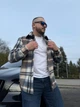 Мужская рубашка MonsterBrand теплая 5XL (60) синяя - изображение 9