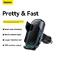 Тримач в авто з бездротовою зарядкою Baseus Milky Way Pro Wireless Charging Electric Car Mount 15W (C40357000111-00) Black - зображення 13